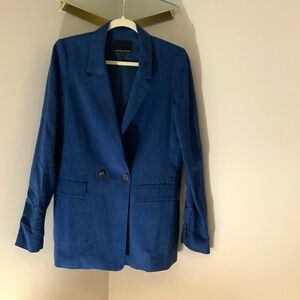 Banana Republic Blue 6 Boyfriend Fit Blazer Roomier fit Normcore Scandi Girl